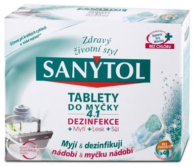 Sanytol tablety do umývačky 4v1 40ks