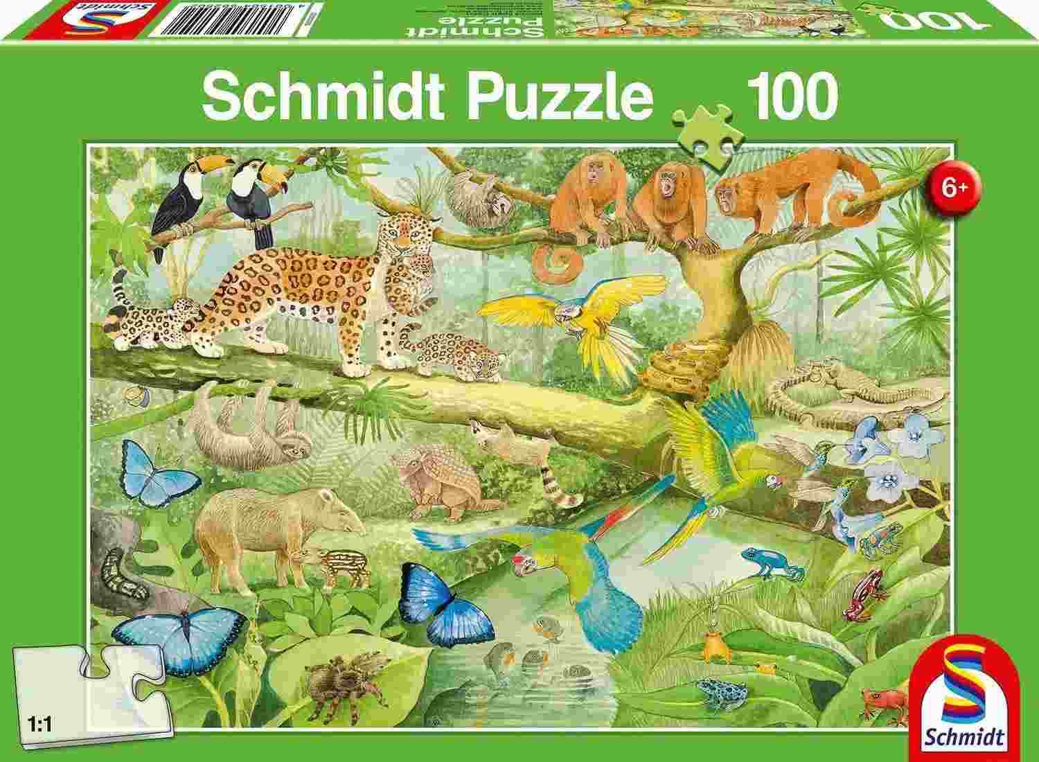 Schmidt - Puzzle Animals in the Jungle - 100 dielov