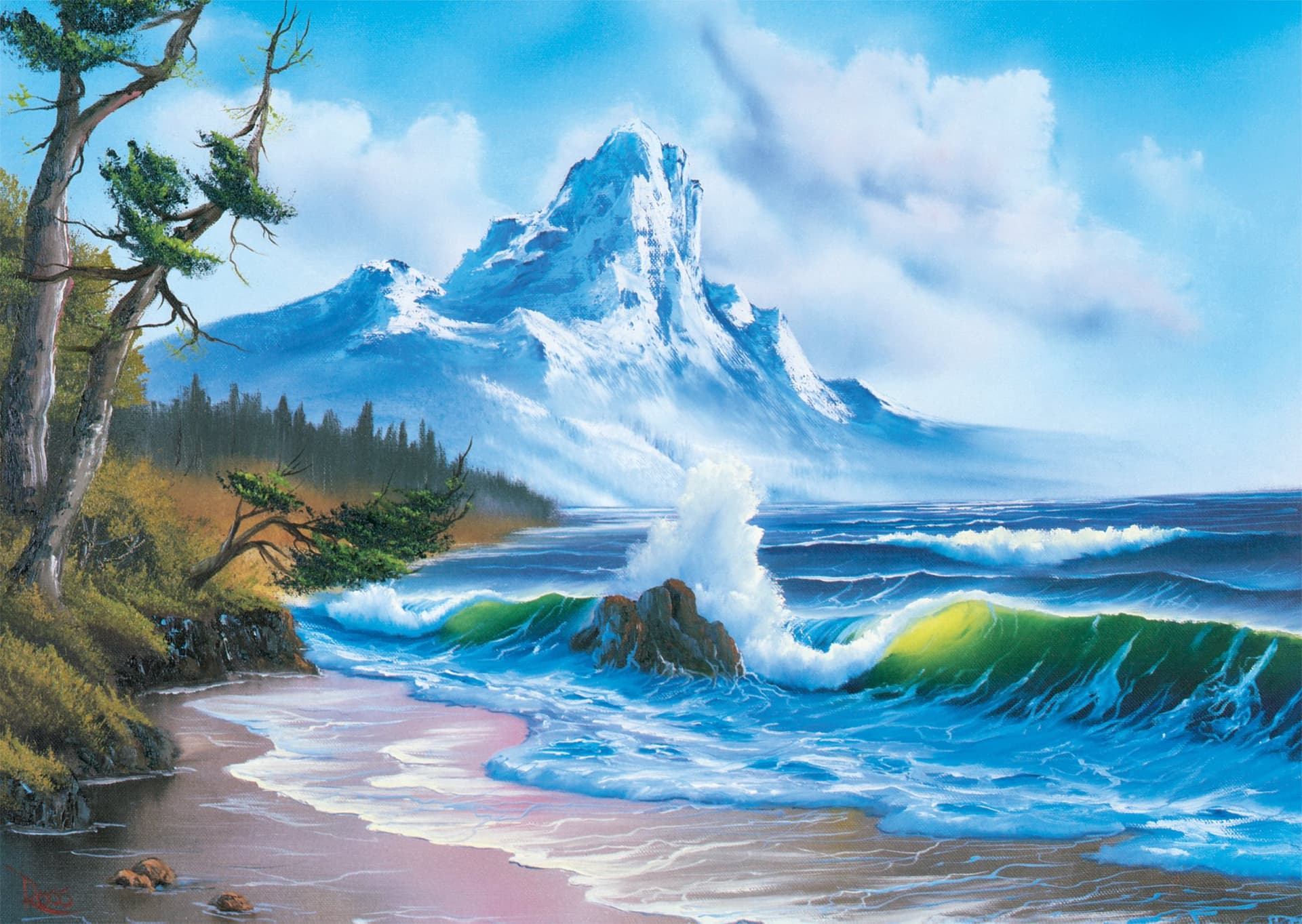 SCHMIDT Puzzle Bob Ross: Hora u moře 1000 dílků