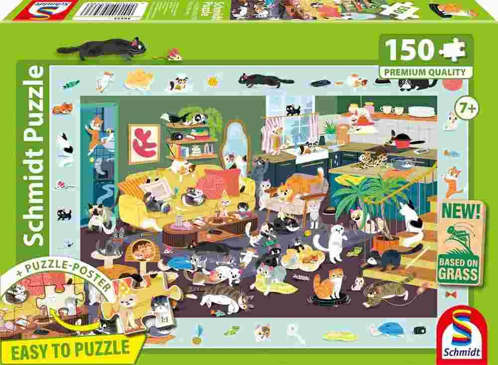 Schmidt - Puzzle Capering Cats - 150 dielov