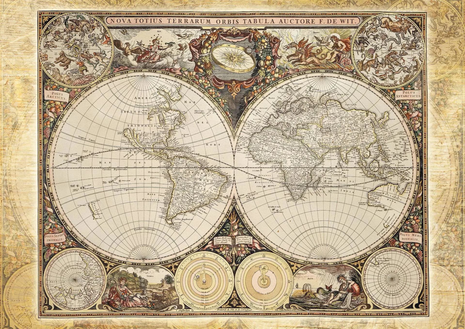 Schmidt - Puzzle Historical map - 2000 dielov