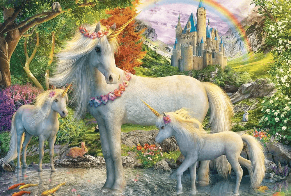 SCHMIDT Puzzle Jednorožec s mláďaty 200 dílků