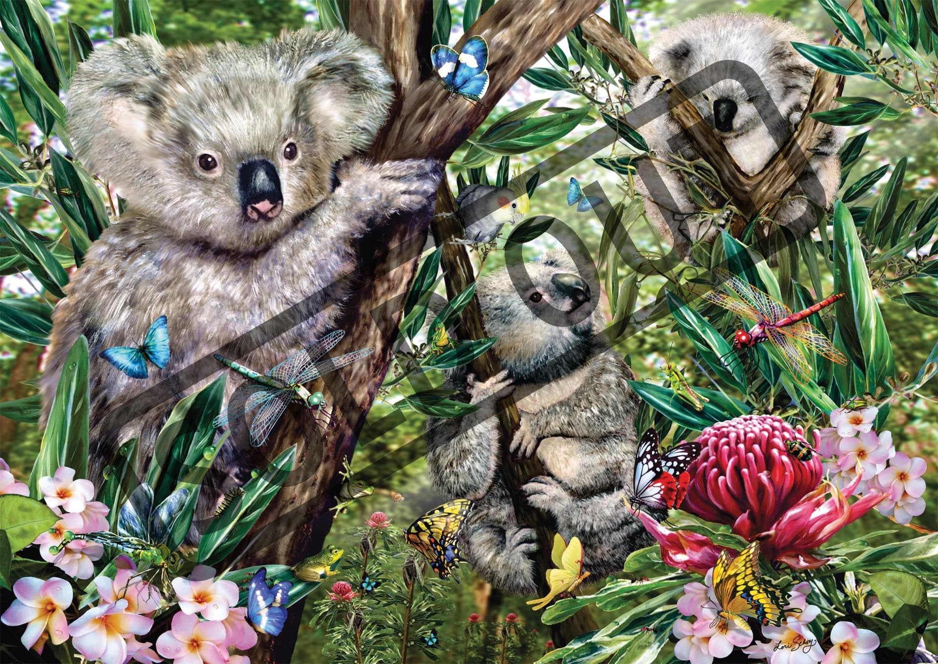 SCHMIDT Puzzle Koalí rodinka 500 dílků