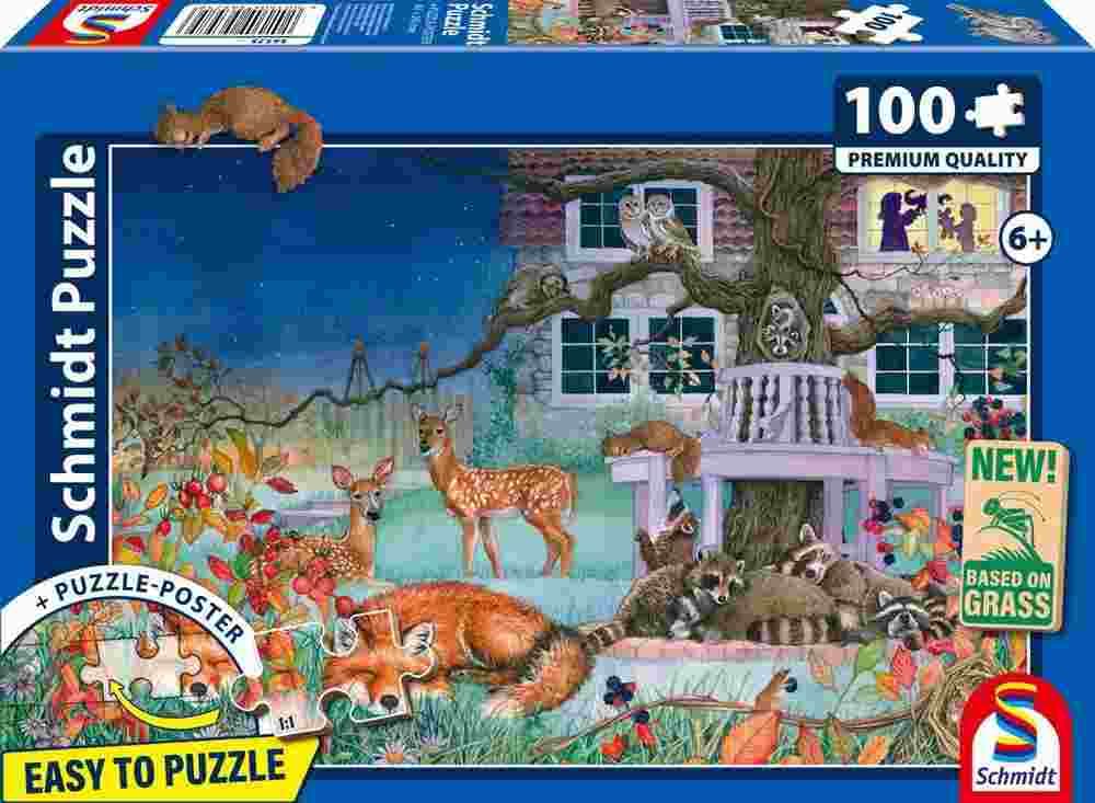 Schmidt - Puzzle Nighttime animal visit - 100 dielov
