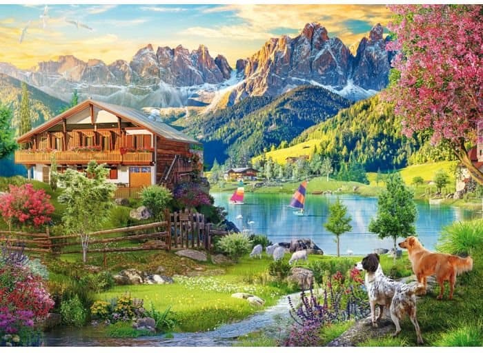 SCHMIDT Puzzle Odpočinek v Dolomitech 1000 dílků