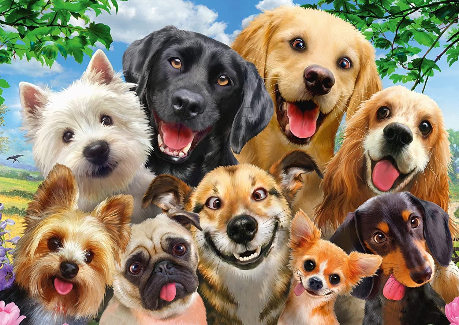 SCHMIDT Puzzle Psí selfie 500 dílků