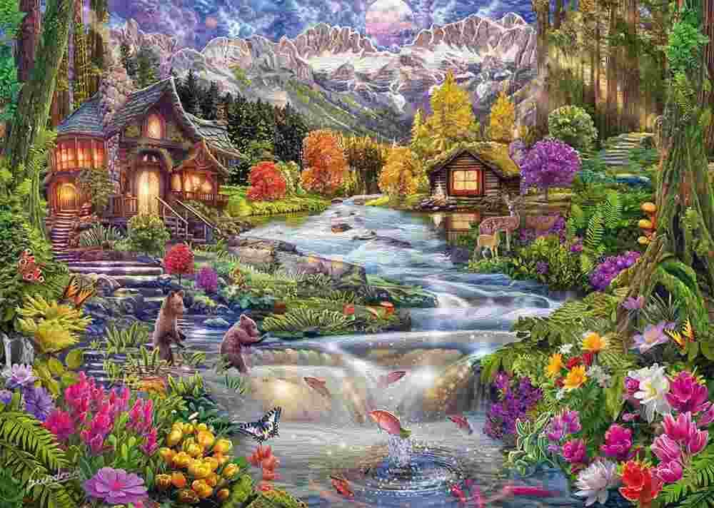Schmidt - Puzzle River in Mountains - 2000 dielov