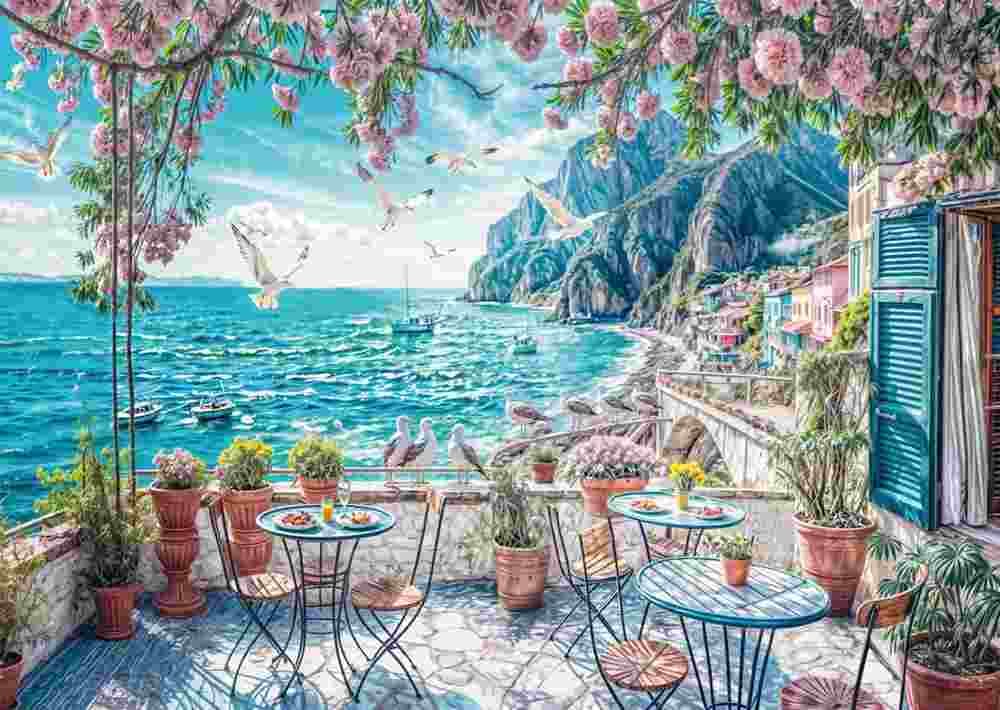 Schmidt - Puzzle Terrace by the sea - 1000 dielov