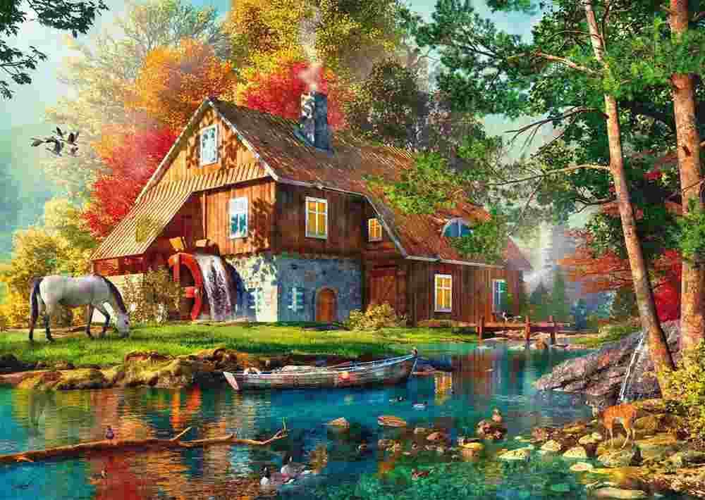 Schmidt - Puzzle Watermill in autumn - 1000 dielov
