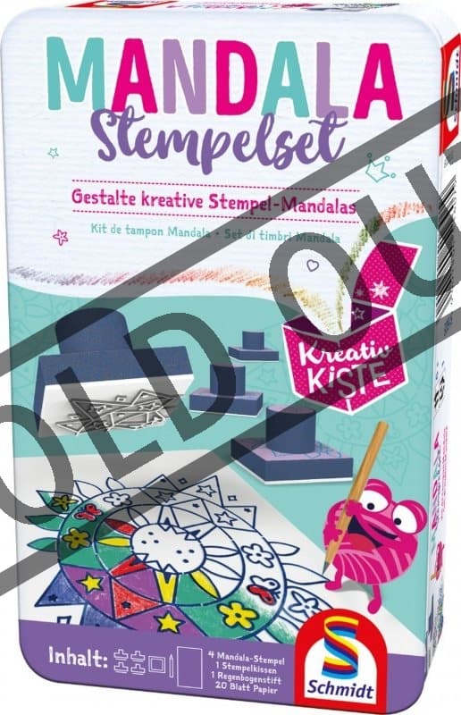 SCHMIDT Sada razítek Mandala v plechové krabičce