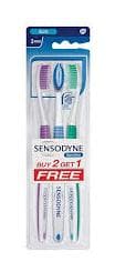 Sensodyne zubná kefka Triopack Sensitive Soft