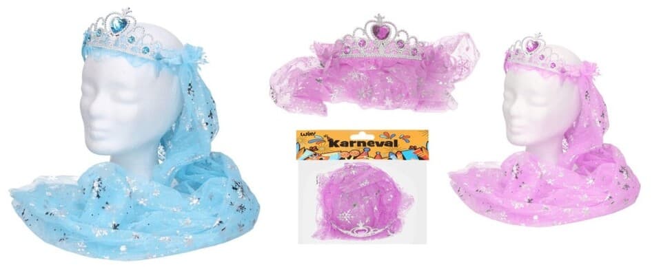 Set karneval čelenka so závojom - ružová