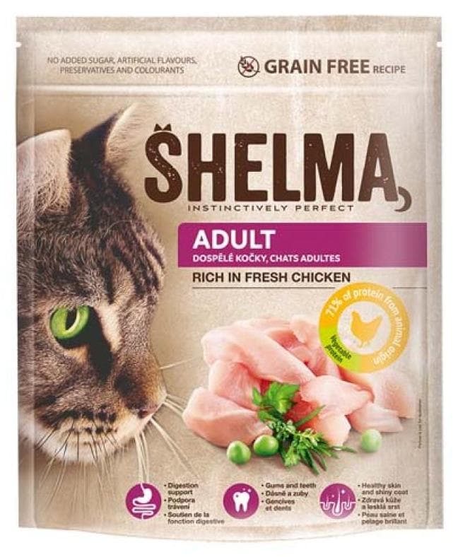 Shelma Granule pre mačky adult 750g kura