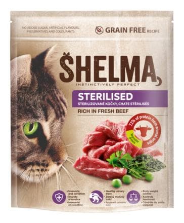 Shelma Granule pre mačky hovädzie 750g