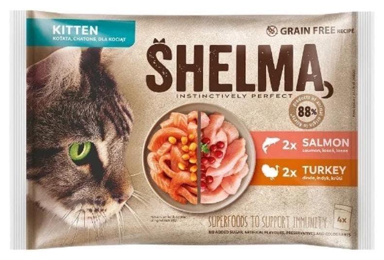 Shelma kapsička pre mačky 4x85g (2ryba, 2morka)
