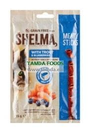 Shelma Snack pre mačky pstružie tyčinky 15g