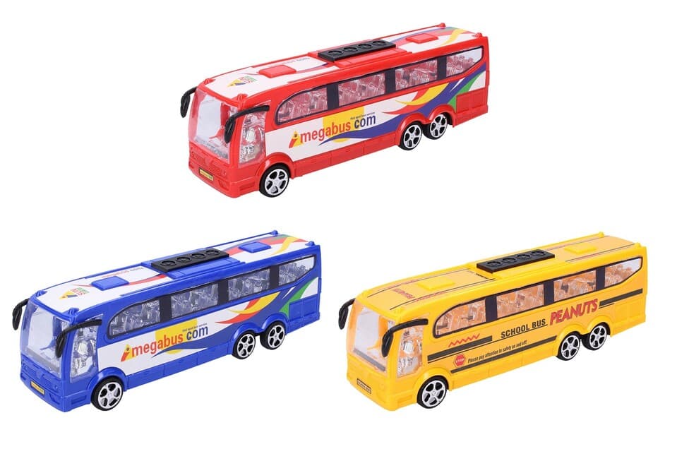 Školský autobus na zotrvačník 25cm - modrá