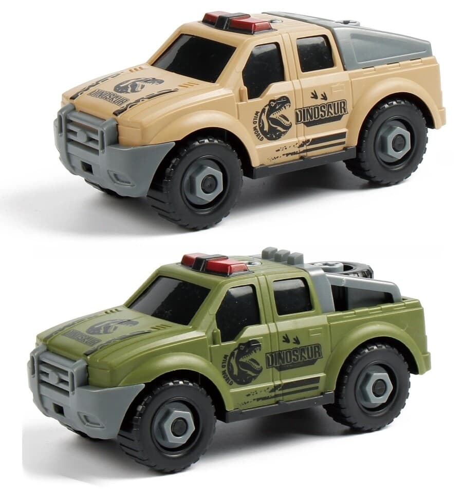 Skrutkovacie auto Dino so šrobovákom 16cm - hnedá
