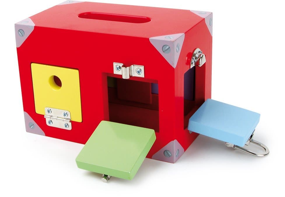 SMALL FOOT Motorický box na hračky se zámky