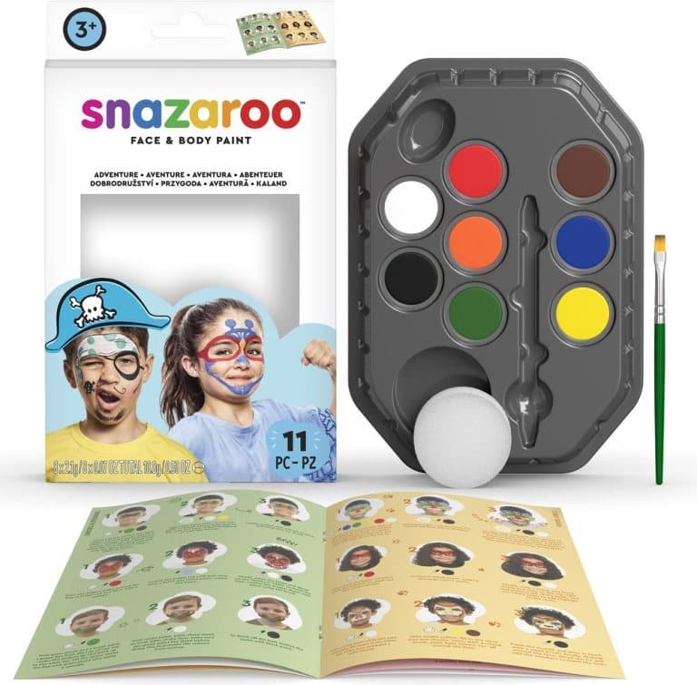 SNAZAROO Sada 8 barev na obličej Dobrodružství