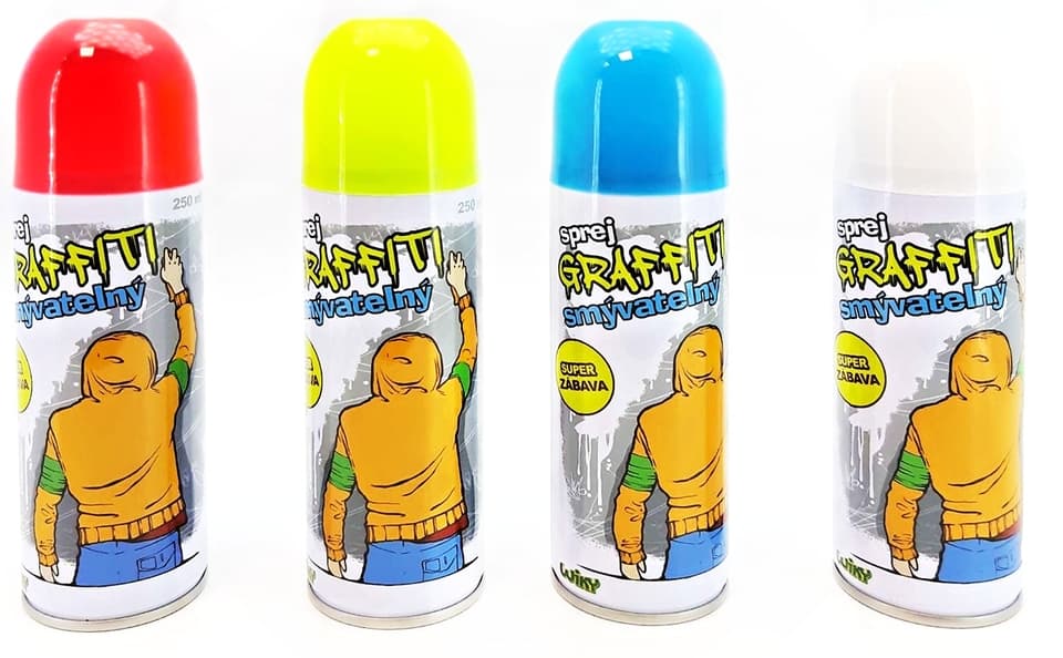 Sprej Graffiti zmývateľný 250 ml - žltá kriklavá