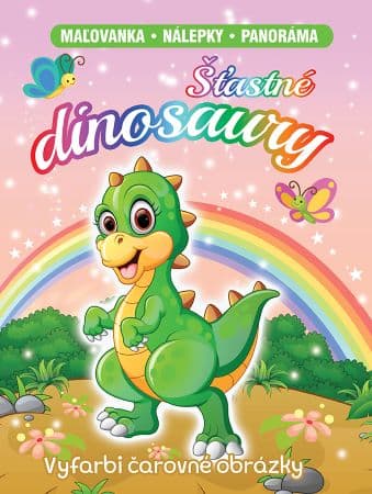 Šťastné dinosaury omaľovánka