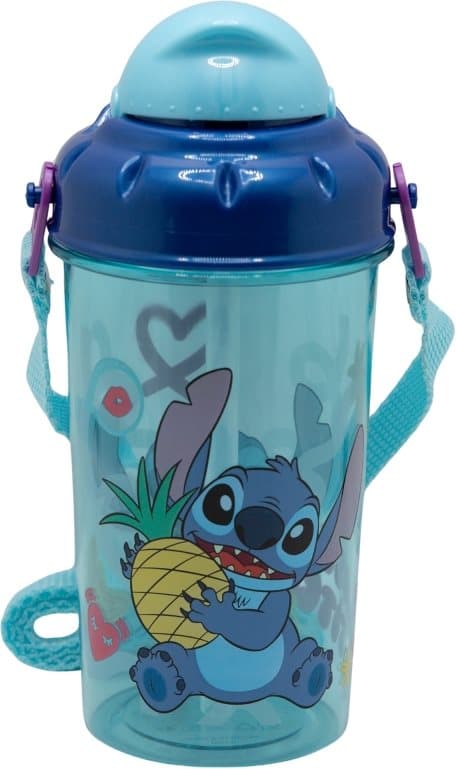 STOR Láhev na pití s popruhem Stitch 465 ml