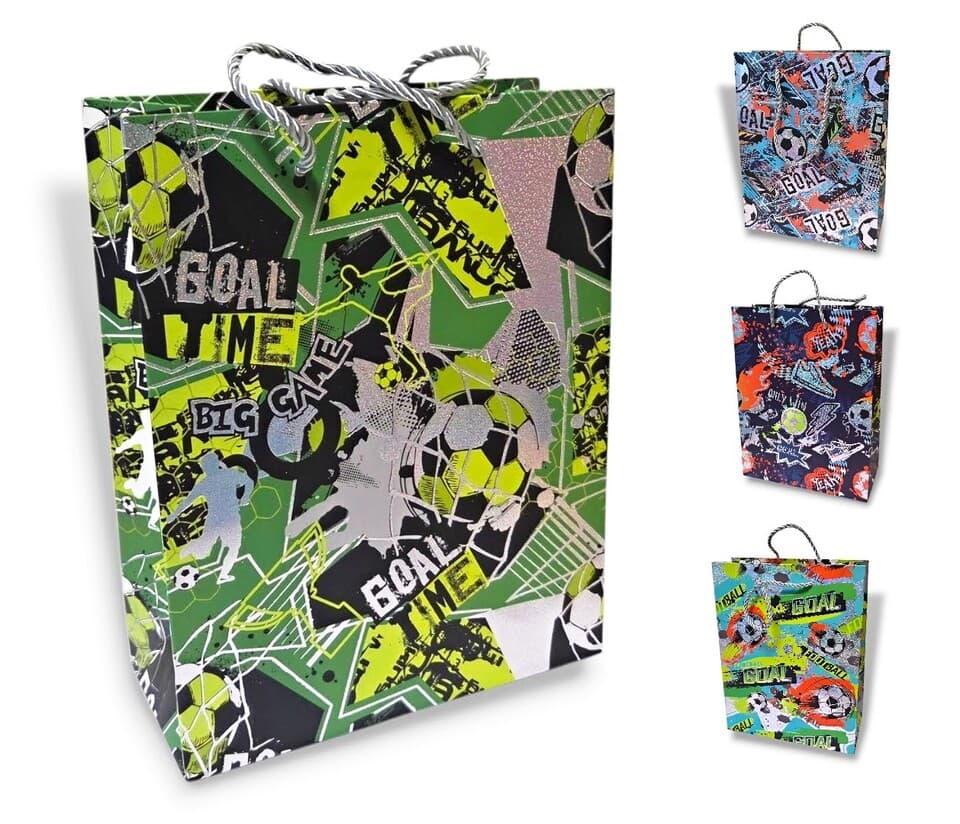 Taška darčeková Futbal 18x8x23cm