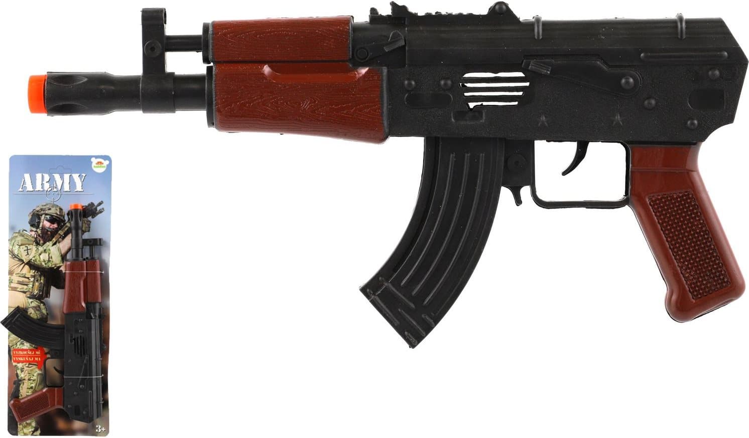 TEDDIES Jiskřící samopal Army na setrvačník