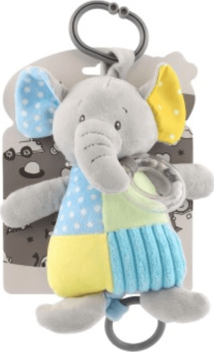 TEDDIES Natahovací hrací strojek plyšový Slon