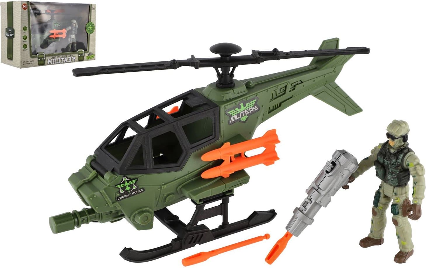 TEDDIES Vojenská sada s helikoptérou