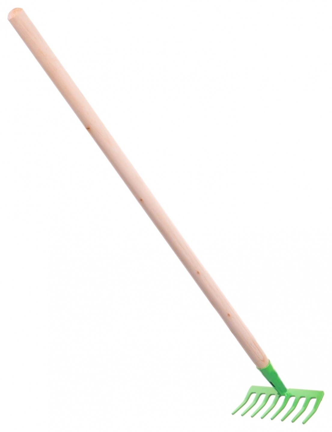 TEDDIES Zelené hrábě s násadou 80cm