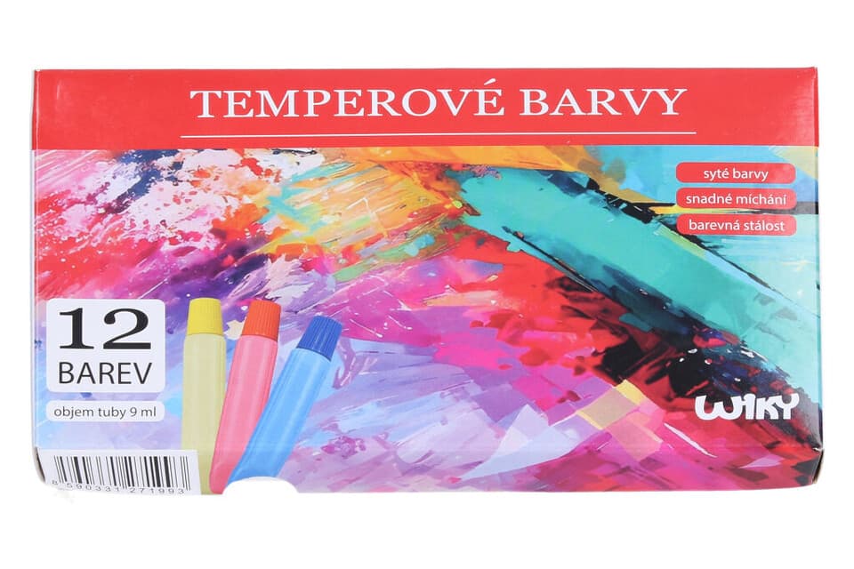 Temperové farby 12ks
