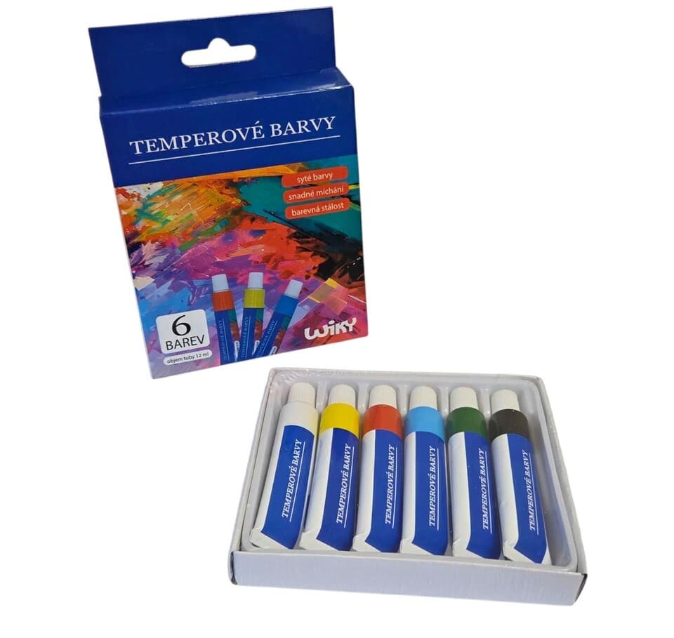 Temperové farby 6ks