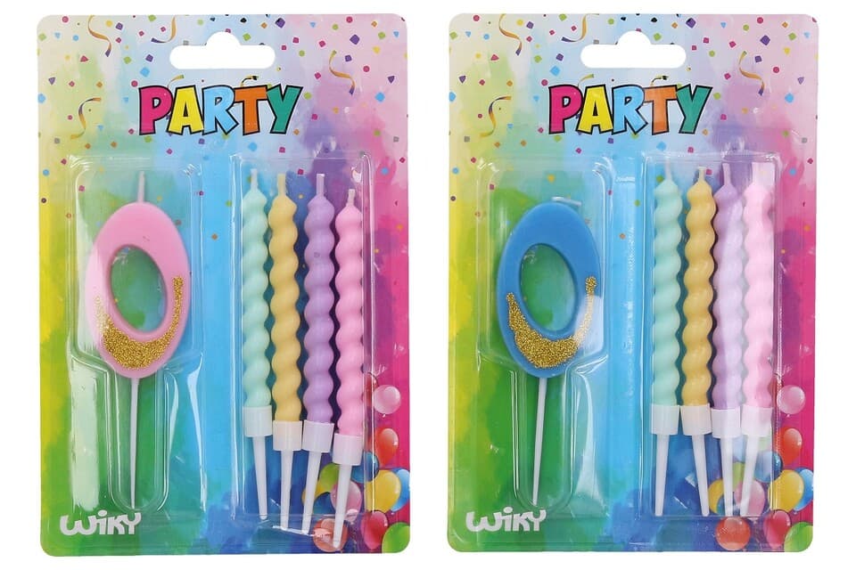 Tortová sviečka číslo:0+4sviečky - náhodná