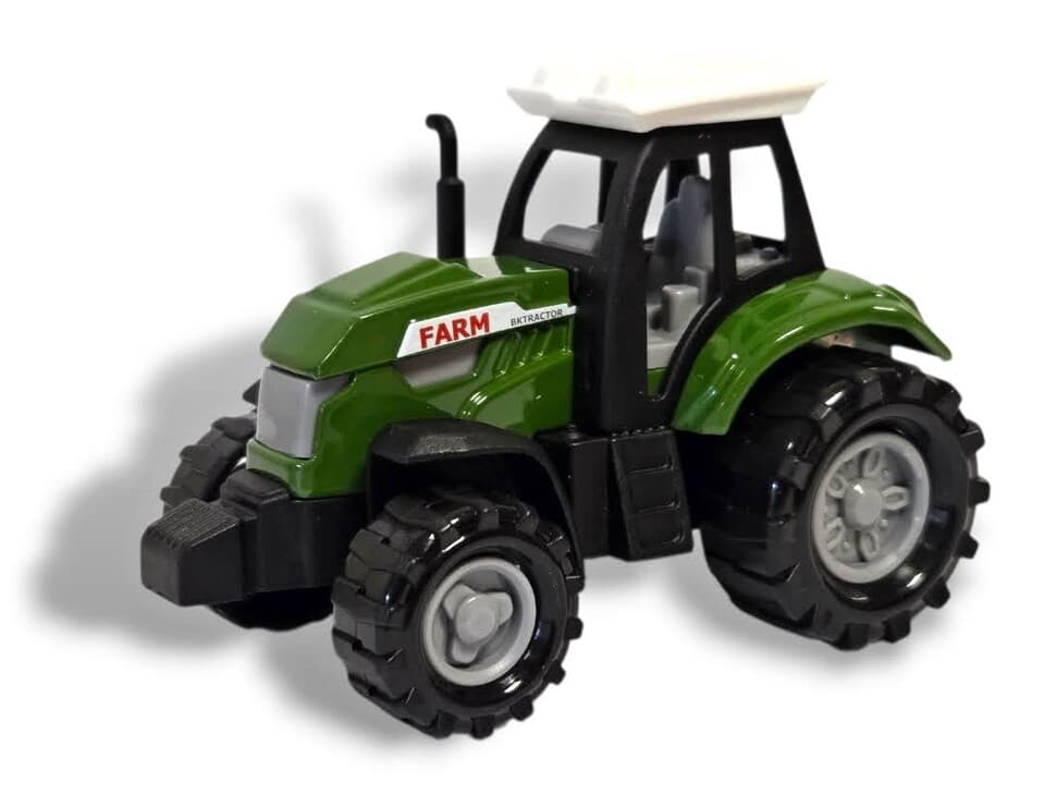 Traktor Farm zelený 8,5cm kov/plast