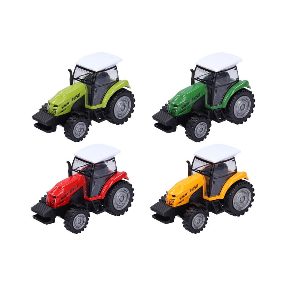 Traktor kovový na natiahnutie 10,5cm - náhodná