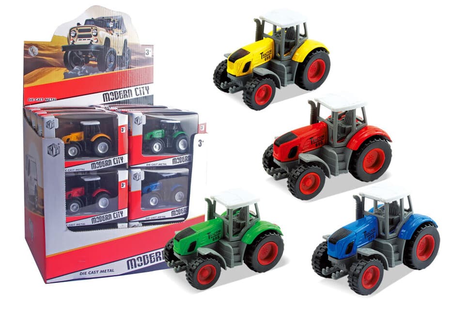 Traktor na spätné natiahnutie 8cm - zelená