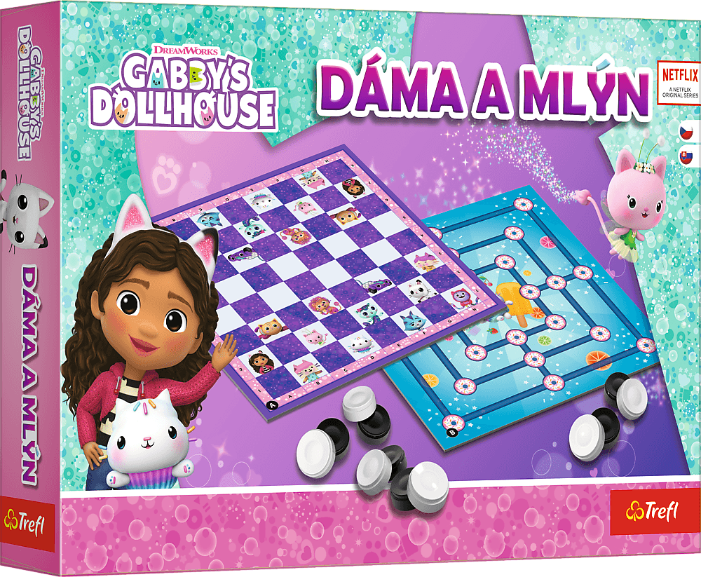 TREFL Hra Dáma a Mlýn Gábinin kouzelný domek