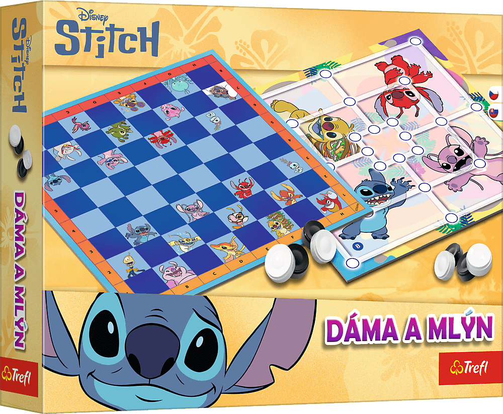 TREFL Hra Dáma a Mlýn Lilo a Stitch