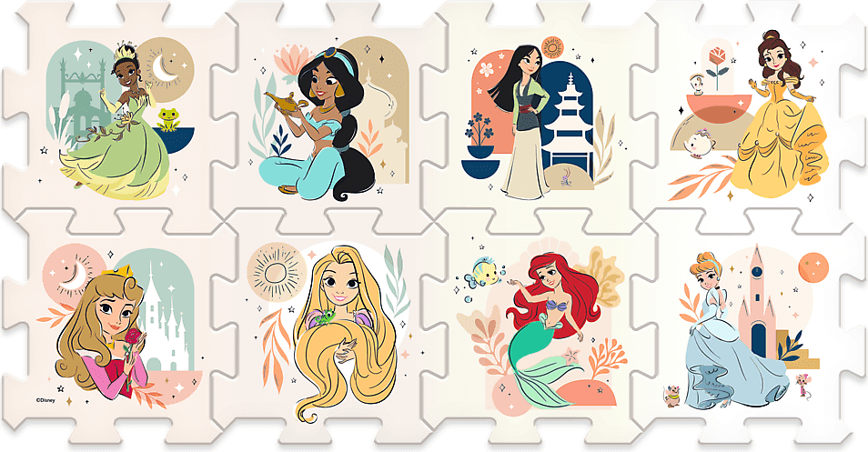 TREFL Pěnové puzzle Disney princezny