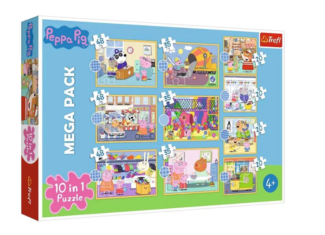 Trefl - Puzzle 10in1 Peppa Pig - 1-39 dielov