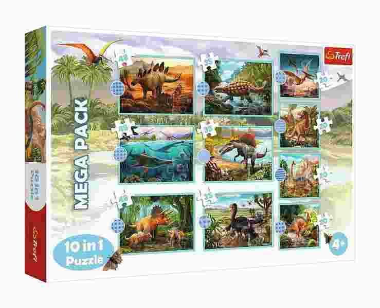 Trefl - Puzzle 10v1 Dinosaurs - 1-39 dielov