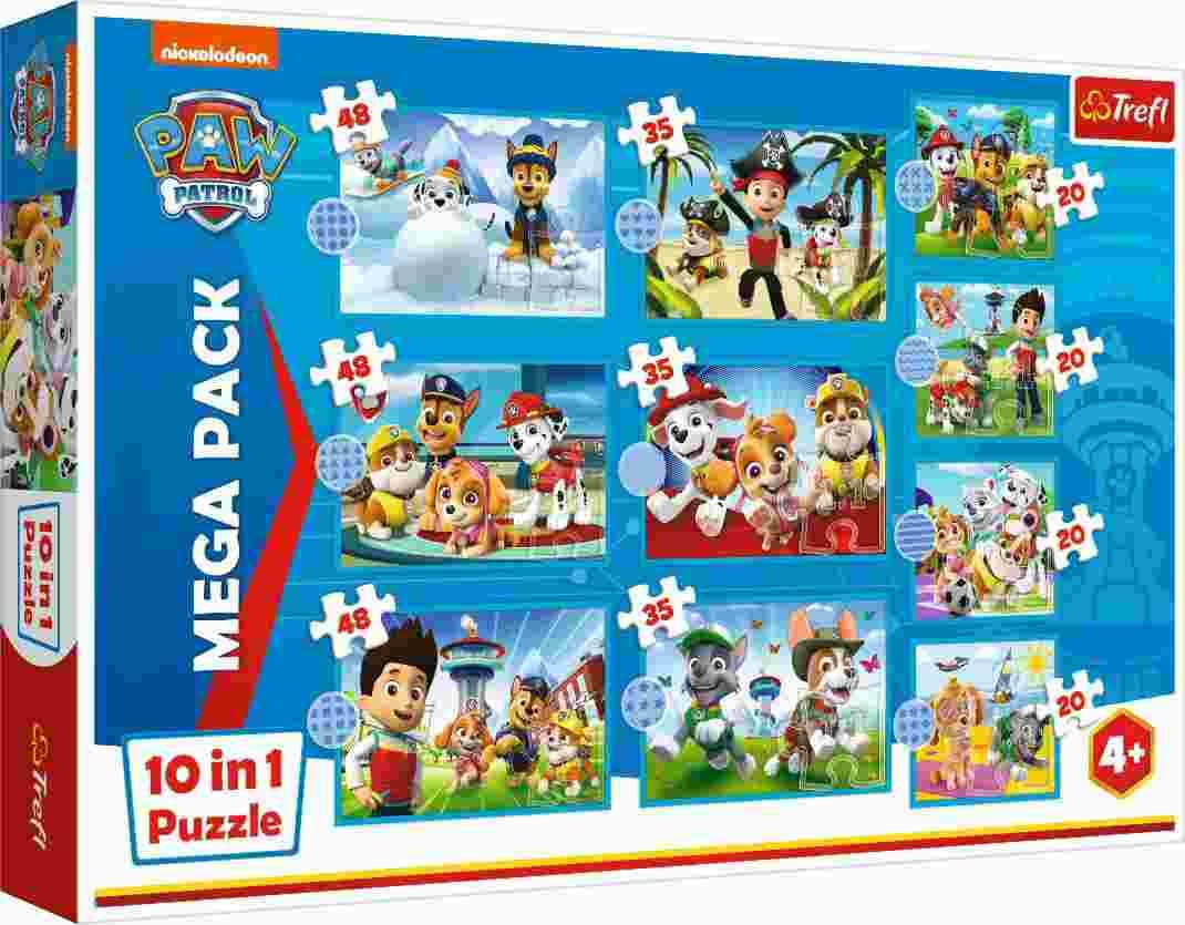 Trefl - Puzzle 10v1 Paw patrol - 1-39 dielov