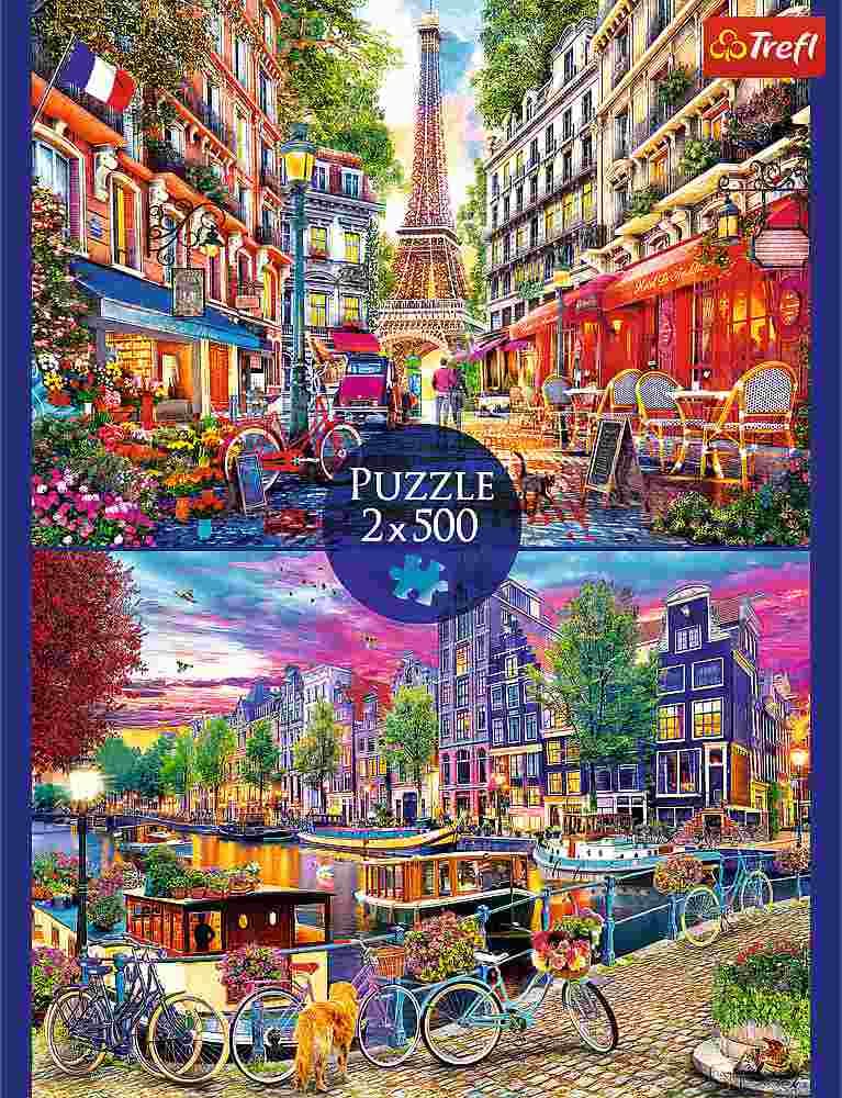 Trefl - Puzzle 2x500 European Capitals - 500 dielov