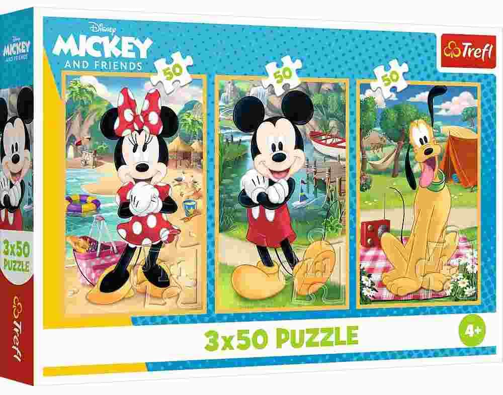 Trefl - Puzzle 3x50 Mouse on holiday - 40-99 dielov