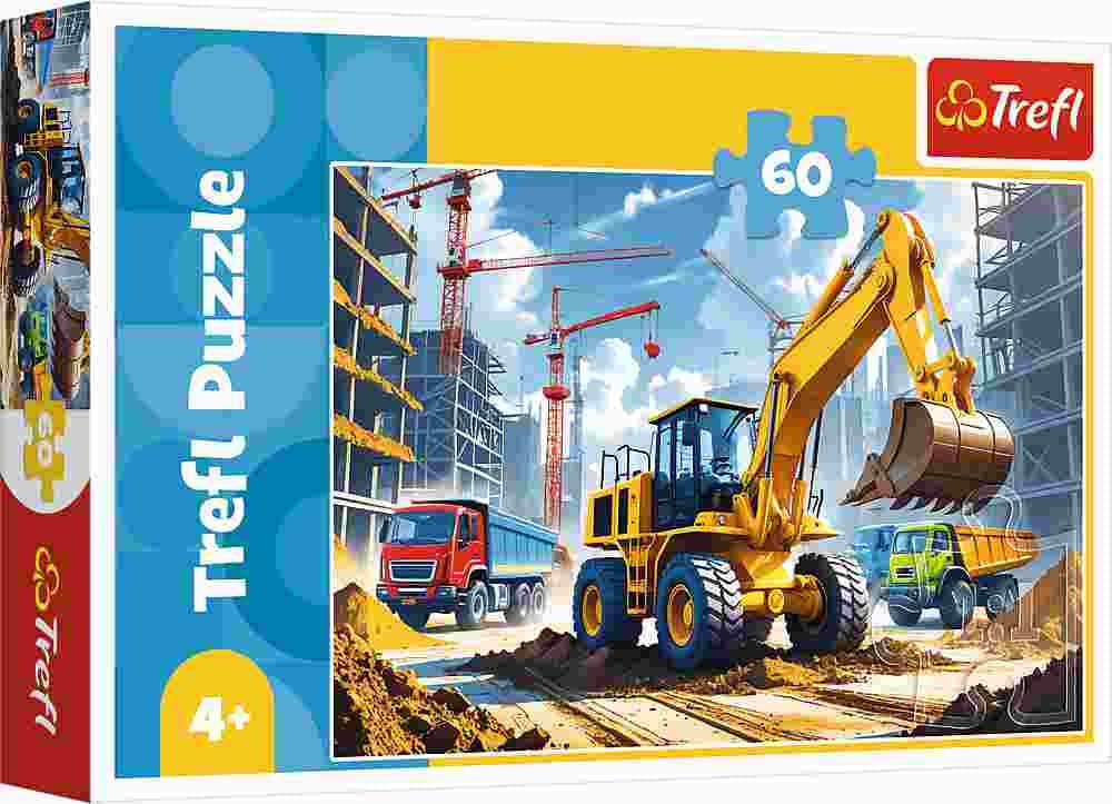 Trefl - Puzzle Backhoe Loader Tractor - 40-99 dielov
