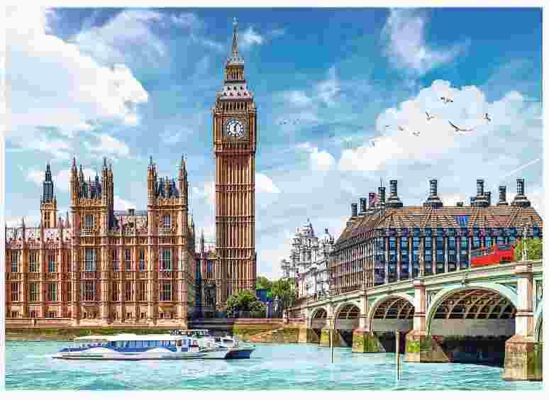 Trefl - Puzzle Big Ben, London, England - 2000 dielov