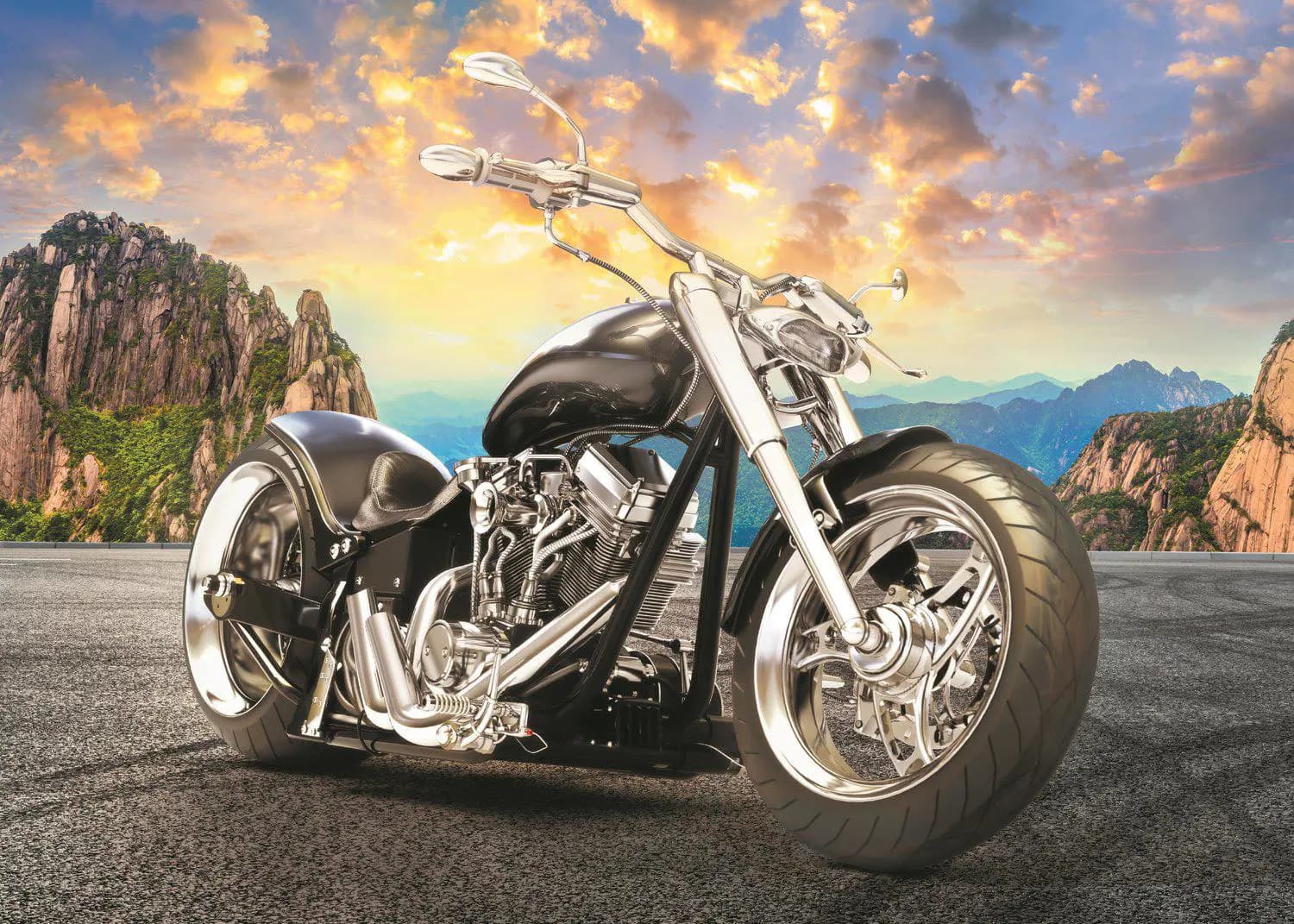 Trefl - Puzzle Black motorcycle - 500 dielov