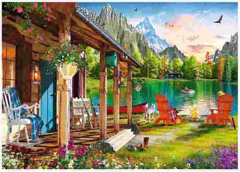 Trefl - Puzzle Cabin in the Mountains - 500 dielov